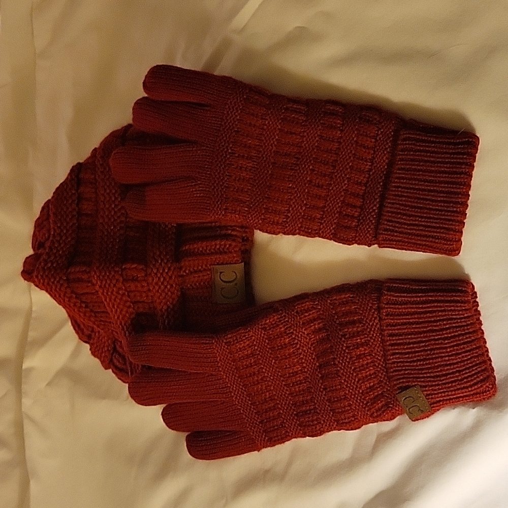 C. C. Beanie and tech gloves